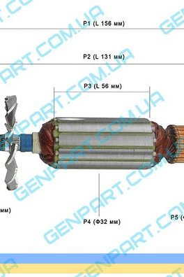 Якорь на болгарку Interkrenn EWS-115 SS