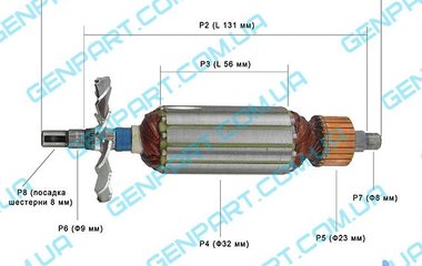 Якорь на болгарку Interkrenn EWS-115 SS