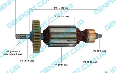Якорь на болгарку  WINTECH 180F