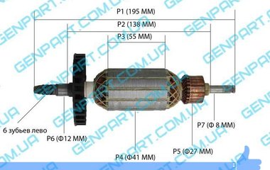 Якорь на полировочную машину Makita 9227CB