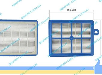 ФИЛЬТР ВЫХОДНОЙ (HEPA) H12 ДЛЯ ПЫЛЕСОСА ELECTROLUX EFH12W